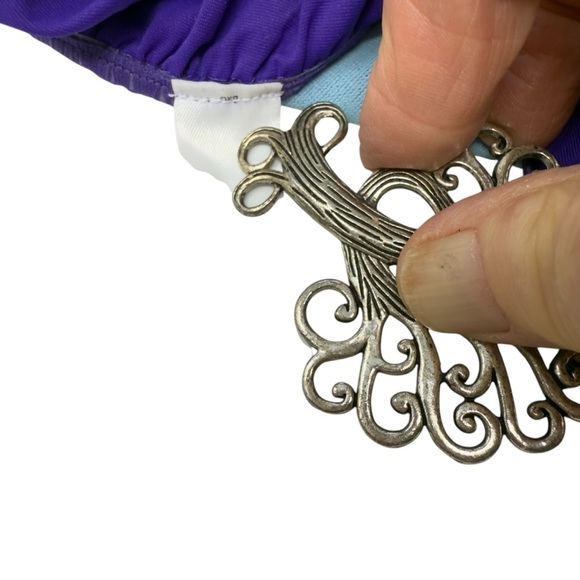 Athleta Shirrendipity Halter Swim Dress 1 Piece Swimsuit Ruched Purple Sz S 4-6 - Picture 16 of 16